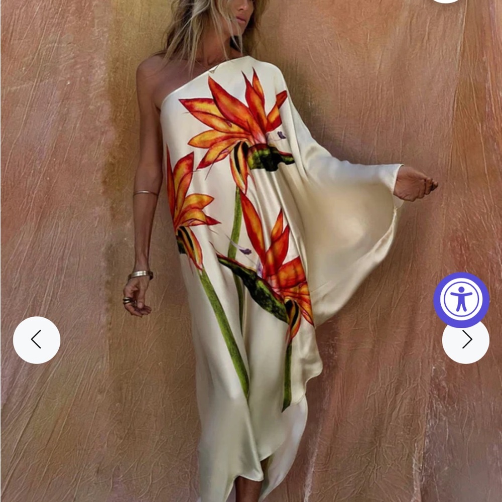 Ramona LaRue RENEE KAFTAN BIRD OF PARADISE Size VV (XXL)